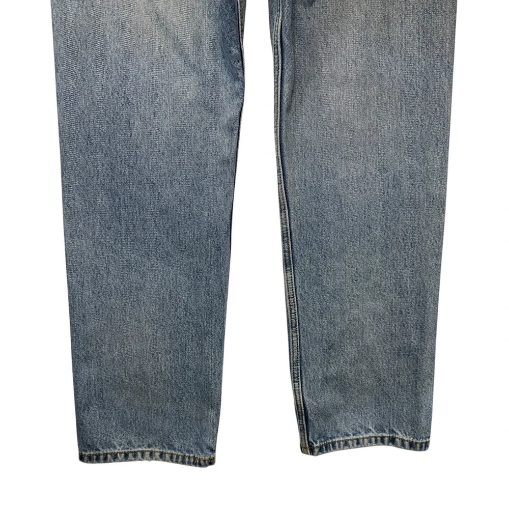 Levi Strauss 505 Regular Fit Jeans Mens 34x29 Light Wash Blue Straight Leg Denim